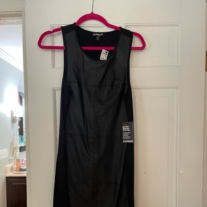 Faux leather dress